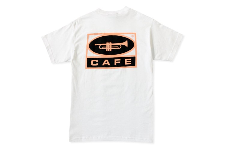 Skate Cafe Trumpet Logo T-Shirt White