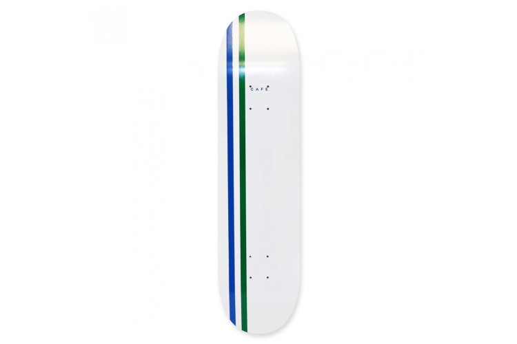 Skateboard Cafe Stripe Deck White / Royal / Emerald
