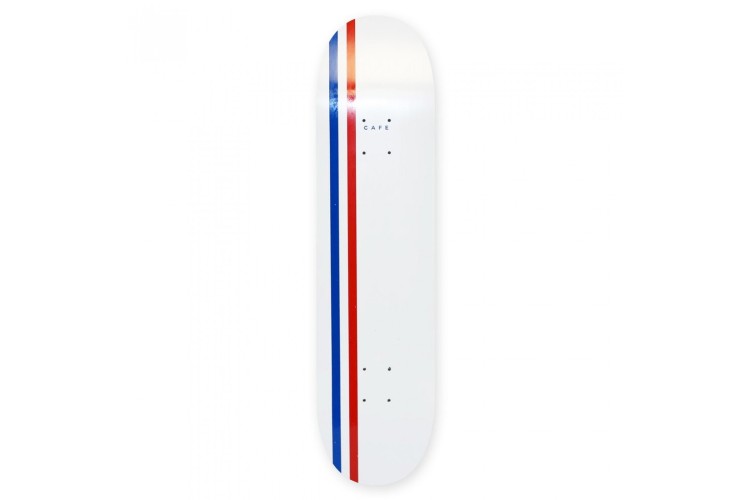 Skateboard Cafe Stripe Deck White / Royal / Red