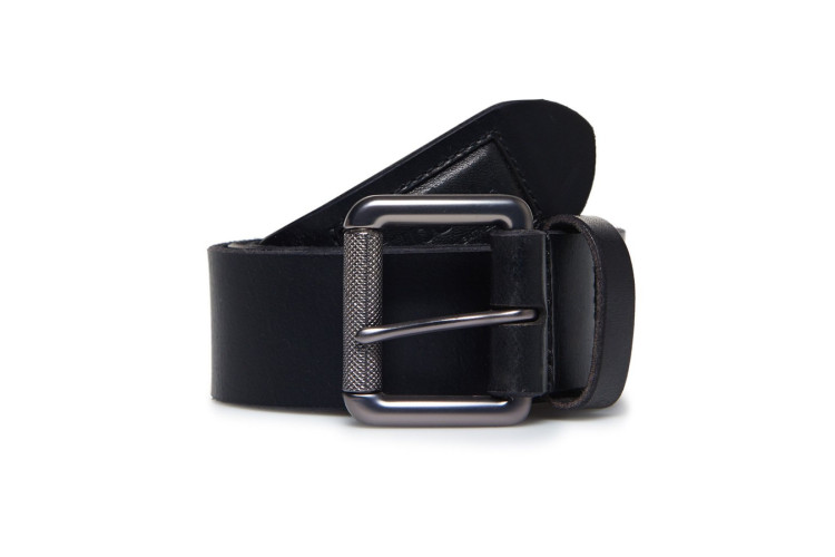 SuperDry Badgeman Leather Belt Black