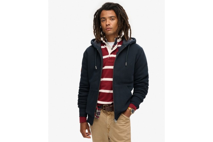 SuperDry Borg Lined Zip Hoodie 