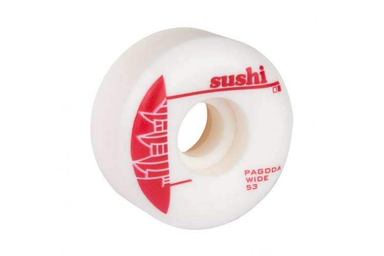 Sushi Pagoda Wide Wheels White / Red