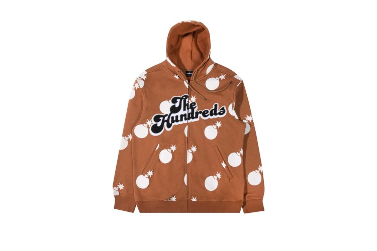 The Hundreds Endless Zip Hood Dark Khaki