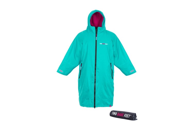 Two Bare Feet Weatherproof Changing Robe with Mat Teal / Rasp