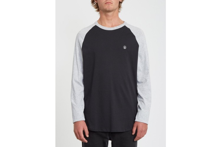 Volcom Pen Long Sleeved T-Shirt Grey / Black